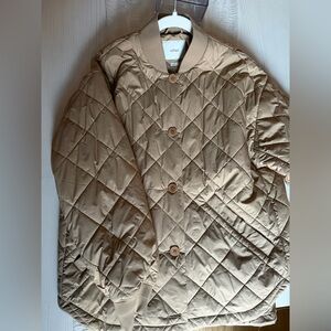 Aritzia Wilfred Tan Quilted Puffer Jacket
